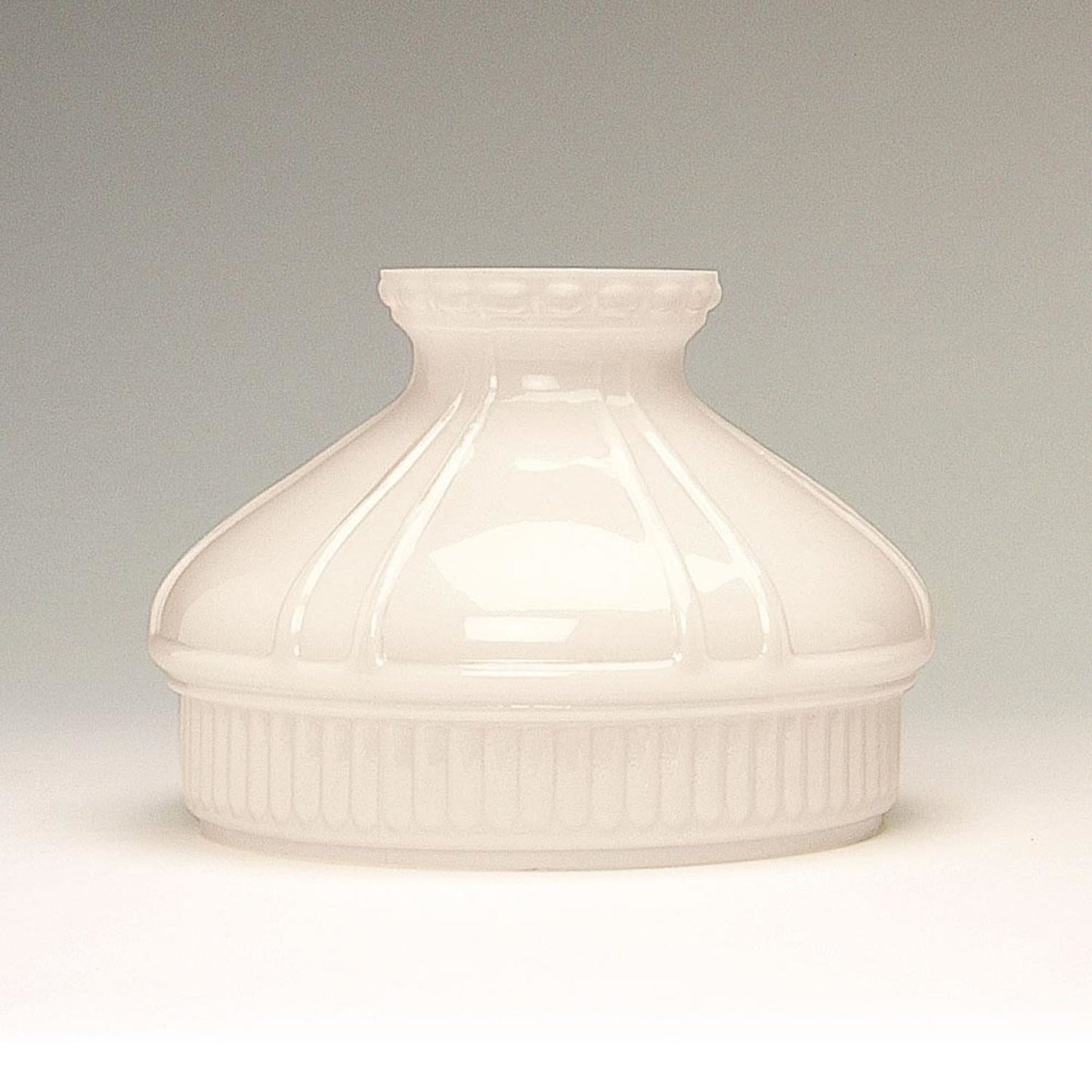 Handcrafted champagne glass oil lamp shade with a smooth, softly curved design and embossed accents, perfect for Lamps & Lighting, Parts and Accessories, Lamp Shades, and Best Sellers collections.