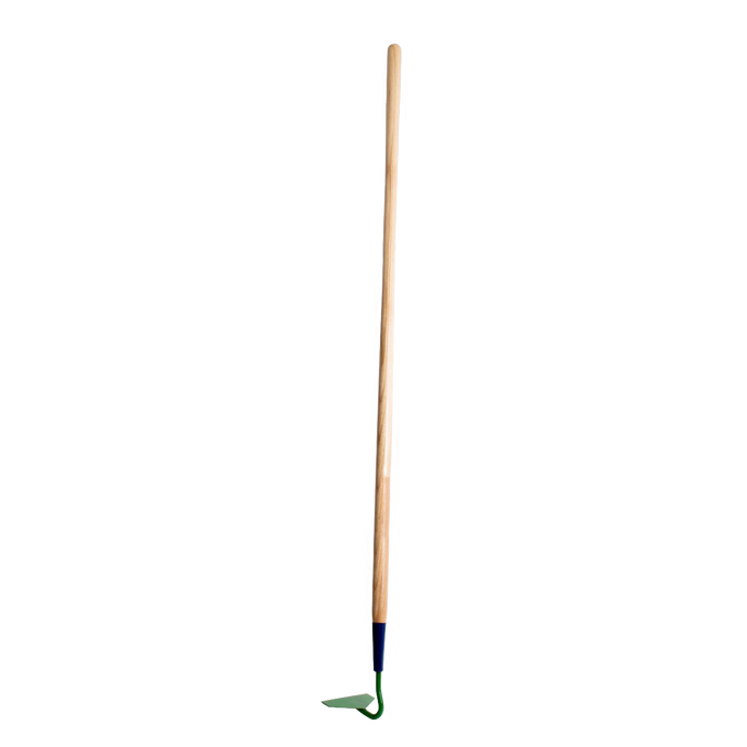 Handcrafted Amish-made garden hoe with a sharp, durable blade and wooden handle, ideal for weeding and soil cultivation in farm and garden settings, USA made, best seller.