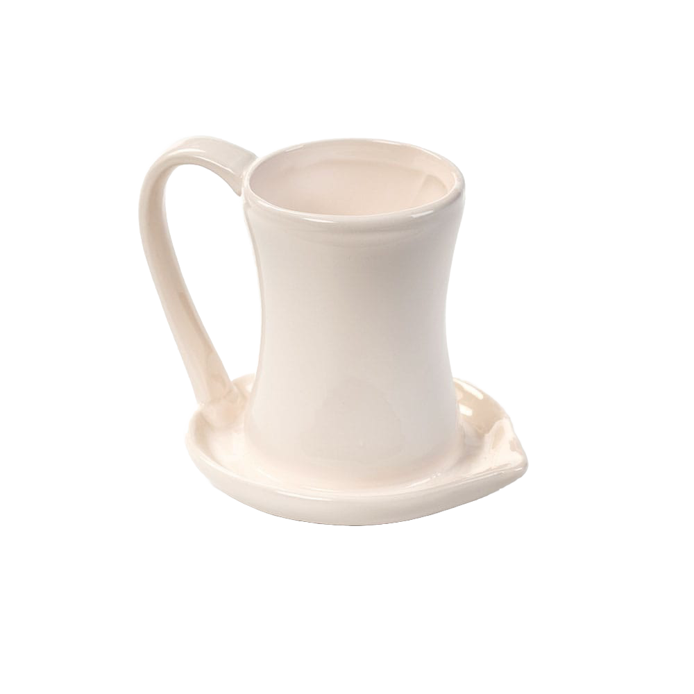 Cream-colored ceramic bacon cooker with a handle and grease-catching base, designed for easy microwave cooking and dishwasher safe for Kitchen & Food and Kitchen Gadgets.