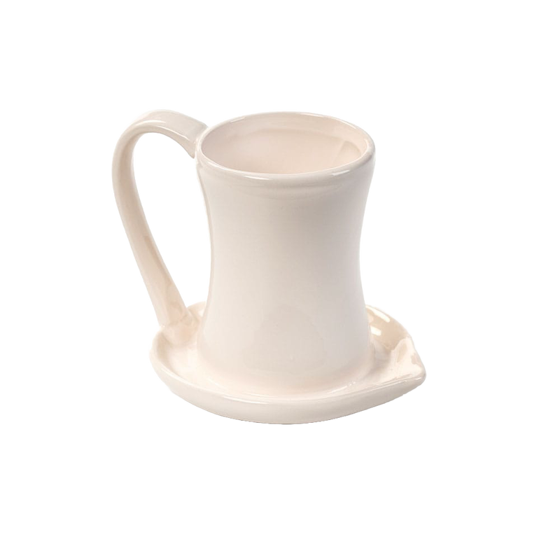 Cream-colored ceramic bacon cooker with a handle and grease-catching base, designed for easy microwave cooking and dishwasher safe for Kitchen & Food and Kitchen Gadgets.