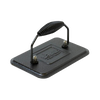 Rectangular cast iron grill press with sturdy coil handle, designed for even heat retention and faster cooking, great for Kitchen & Food, Cast Iron, and Cookware collections.
