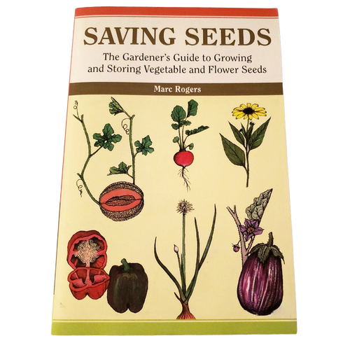 Cover of a handcrafted gardening guidebook with botanical illustrations of vegetable and flower seeds, ideal for Home and Garden How-To Books, Best Sellers, and Toys, Books & Games collections.