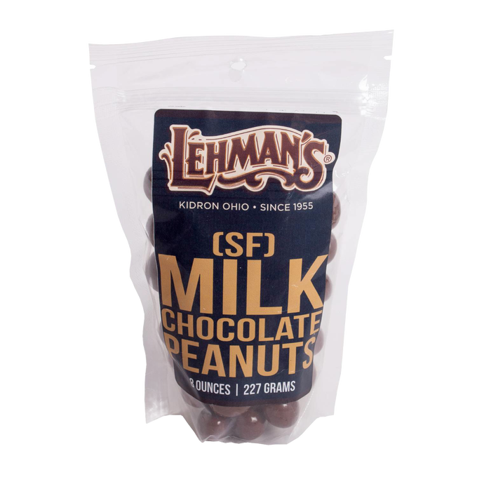 Resealable bag of handcrafted sugar-free milk chocolate covered peanuts made in USA, ideal for Kitchen & Food, Snacks and Sweets, Candy, and Best Sellers collections.