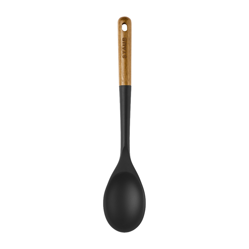 STAUB Silicone Serving Spoon with Acacia Wood Handle