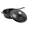 Handcrafted cast iron deep skillet with lid, featuring a lightweight, triple-seasoned surface for durable nonstick use, ideal for Kitchen & Food, Cookware, Cast Iron, USA Made, Best Sellers, and Promo Eligible collections.