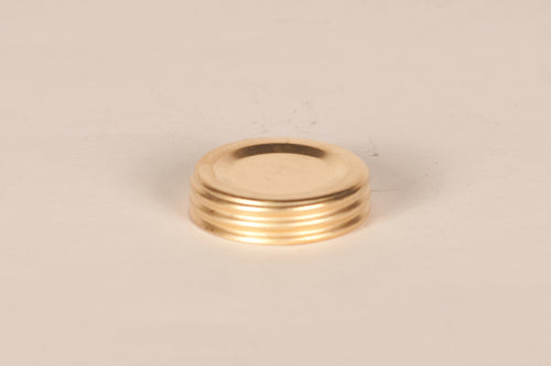 Brass oil lamp cap with female coarse threads, compatible with most Aladdin glass fonts, featured in Lamps & Lighting, Parts and Accessories, Lamp Burners and Collars, Best Sellers, Promo Eligible collections.