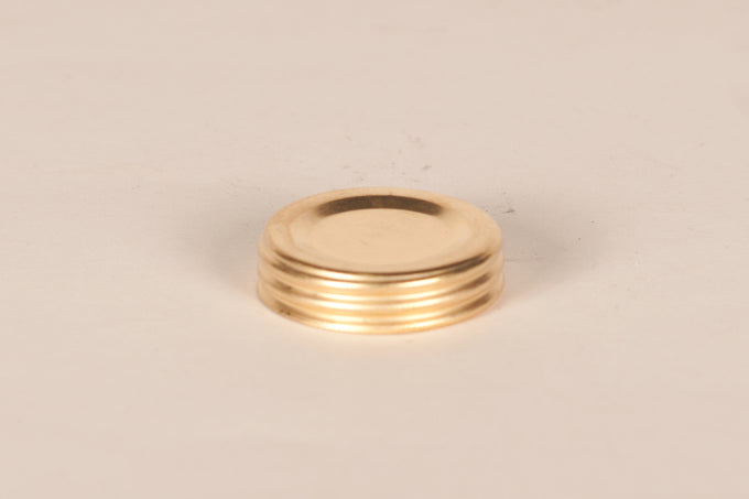 Brass oil lamp cap with female coarse threads, compatible with most Aladdin glass fonts, featured in Lamps & Lighting, Parts and Accessories, Lamp Burners and Collars, Best Sellers, Promo Eligible collections.