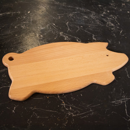 German-Made Beechwood Pig Cutting Board – 12" x 6"