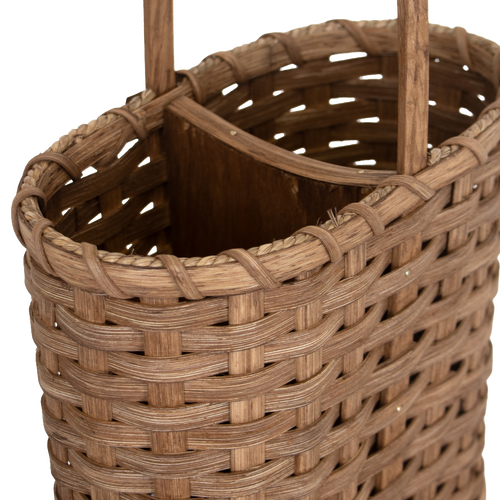 Amish-Made Handwoven Wine Bottle Basket