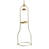 Solid brass hanging bracket with a tilt frame design for oil lamps, suitable for hanging lamps and oil lamp collections in lamps and lighting categories.