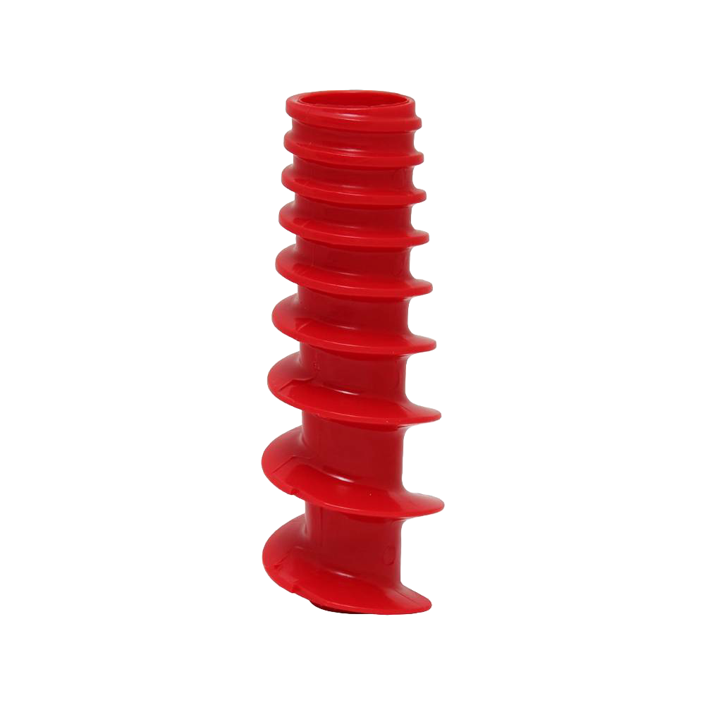Bright red durable plastic auger designed for efficient food milling, compatible with food prep tools and kitchen mill parts in Best Sellers and Promo Eligible collections.