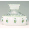 Unique handcrafted 10-inch glass lamp shade featuring delicate green rose accents and soft light diffusion, ideal for lamps and lighting, parts and accessories, and best sellers collections.