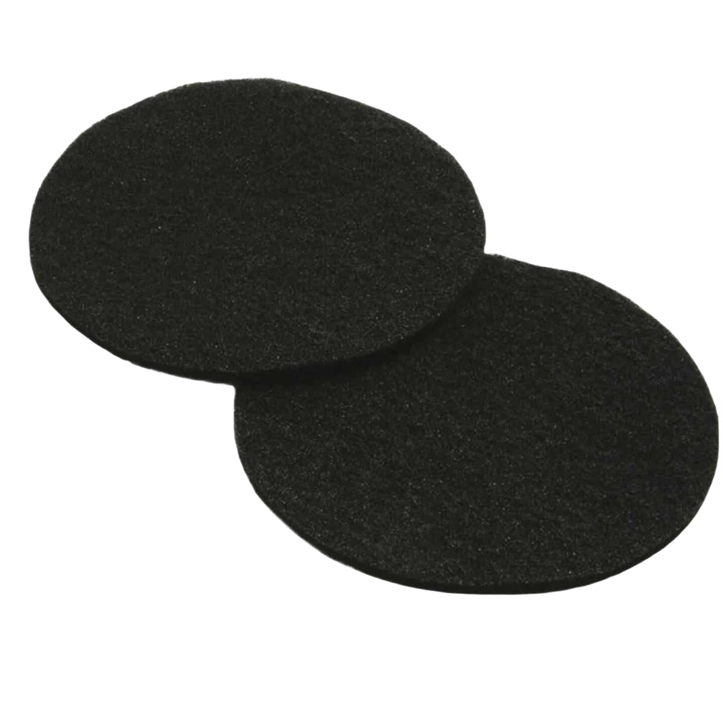 Two round replacement filters in black designed for ceramic compost pails, ideal for keeping odors contained, part of Farm, Garden & Tool and Composting collections.