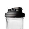Black flip-top pour lid with carry loop designed for wide-mouth mason jars, made from durable no-break plastic, ideal for Kitchen & Food, Kitchen Gadgets, USA Made, and Best Sellers collections.