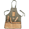 Durable canvas garden apron with multiple roomy pockets holding wooden-handled garden tools, designed for Farm, Garden & Tool, Garden Accessories, Seeds and Planting, and Best Sellers collections.
