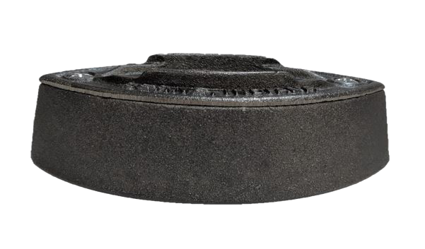 Handcrafted heavy cast iron iron slab with a flat base designed for heating on stoves, made in USA, featured in Home & Decor, Laundry Supplies, and Irons collections.