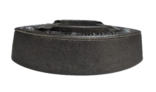 Handcrafted heavy cast iron iron slab with a flat base designed for heating on stoves, made in USA, featured in Home & Decor, Laundry Supplies, and Irons collections.
