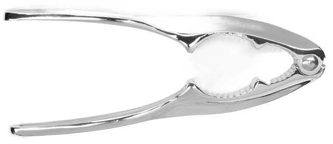 Handcrafted stainless steel seafood cracker with sturdy serrated jaws and ergonomic handles, designed for effortless shell cracking, featured in Kitchen & Food and Kitchen Gadgets collections.