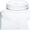 Clear glass 1-gallon replacement jar with a square shape and wide screw-top opening, handcrafted in the USA for kitchen, specialty equipment, and butter-making collections.