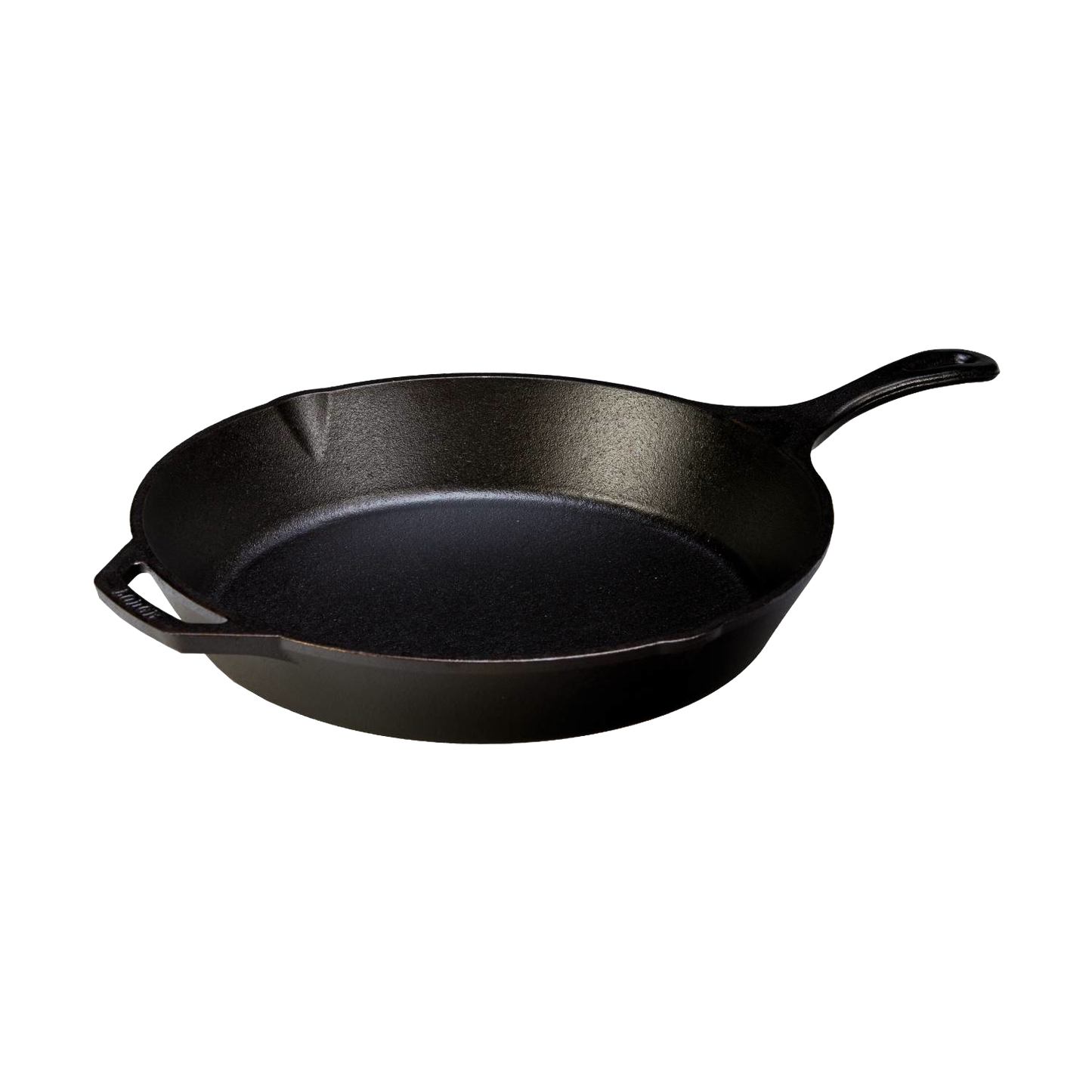 Handcrafted pre-seasoned cast iron skillet with ergonomic handle and helper grip, offering superior heat retention and durability for Kitchen & Food, Cookware, Cast Iron, Best Sellers, Promo Eligible collections.