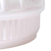 Close-up of a handcrafted white glass oil lamp shade with subtle vertical ribbed detailing, suitable for lamps and lighting parts and accessories collections.