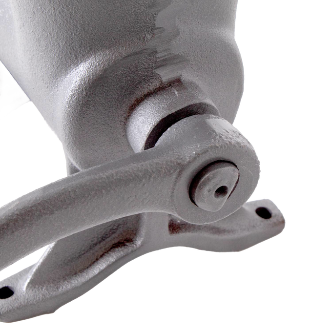 Close-up of a durable metal hand-crank bolt-down meat grinder component with tough Xylon coating, crafted in USA for professional use in Kitchen & Food and Butchering Supplies collections.