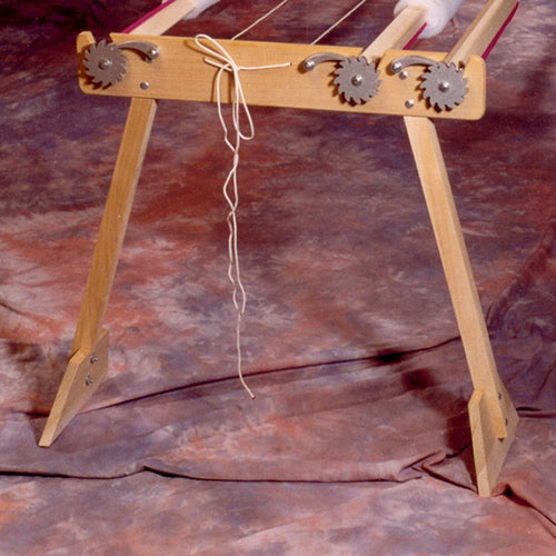 Pair of sturdy wooden replacement legs with metal gear adjustments for quilt frame support, suitable for sewing and quilting projects, home decor, and popular collections.