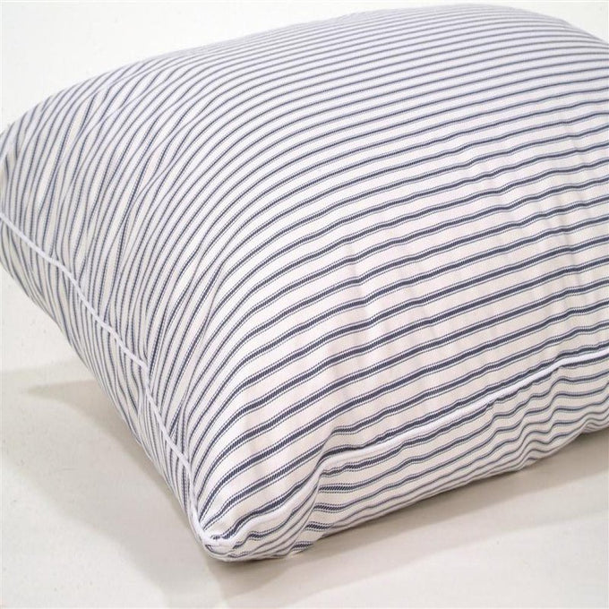 Soft, generously filled pillow with fine navy and white striped cover, handcrafted with premium down, ideal for Home & Decor, Home Textiles, Best Sellers, and Promo Eligible collections.