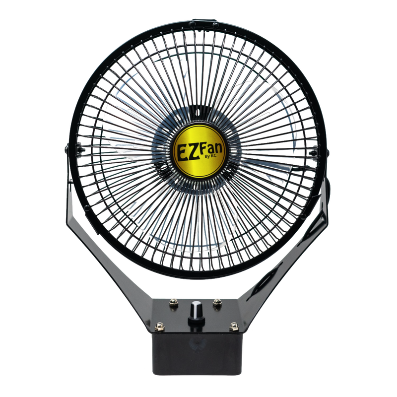Compact 9-inch portable fan with durable metal frame and adjustable tilt, designed for use with Milwaukee and DeWalt batteries, perfect for Home & Decor and Emergency Supplies collections.