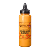 Plastic squeeze bottle filled with creamy orange Buffalo Ranch sauce featuring a black twist cap, ideal for Kitchen & Food, Pantry, Gluten Free, USA Made, and Best Sellers collections.