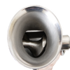 Top-down view into a stainless steel food grinder with a visible auger inside, designed for Kitchen & Food, Specialty Equipment, Butchering Supplies, and Best Sellers collections.