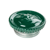 Deep green replacement filler cap with ridged edge and smooth glossy top, handcrafted for galvanized lanterns, featured in Lamps & Lighting, Emergency Supplies, and Parts and Accessories collections.