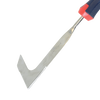 Slim stainless steel garden tool with a sharply angled blade and a bi-material contoured handle, ideal for removing moss from patio pavers in Farm, Garden & Tool collections.