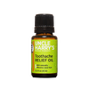 Amber glass bottle of Uncle Harry's Toothache Relief Oil with green label highlighting clove bud ingredients, part of Health & Wellness and Grooming collections.