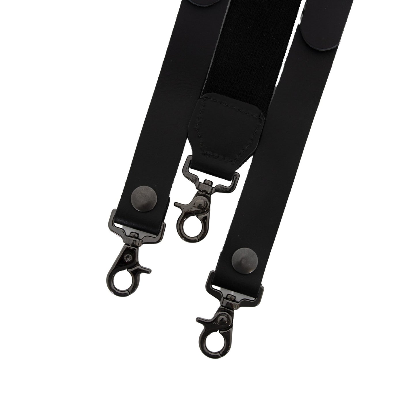 Amish-Made Leather Suspenders with Trigger Snaps