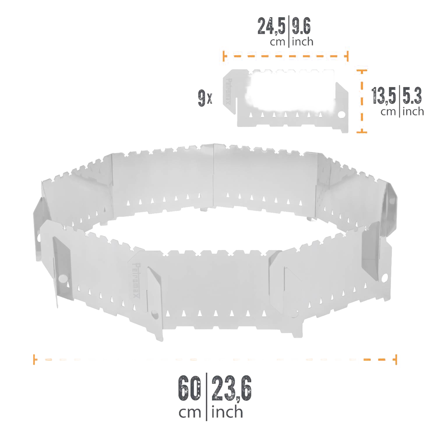 Wind-protected enclosure designed to fit fire bowls and Dutch ovens, featuring a plug-in setup for stable outdoor cooking, ideal for Farm, Garden & Tool, Camping, Best Sellers, and Promo Eligible collections.