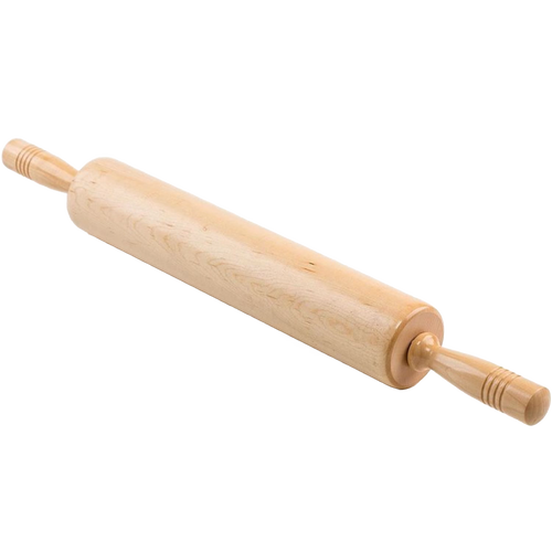 Handcrafted 15-inch traditional maple rolling pin with extra-long comfortable handles, made in USA from solid rock maple, ideal for Kitchen & Food, Cookware, Baking Supplies, and Best Sellers collections.