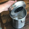 Brushed stainless steel compost pail with odor-blocking activated charcoal filter in lid, sturdy handle, ideal for countertop use in Farm, Garden & Tool and Kitchen & Food collections.
