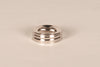 Polished metal thread ring designed for oil lamp caps with a 1-inch male coarse thread, compatible with most glass fonts, featured in Lamps & Lighting, Parts and Accessories, and Best Sellers collections.