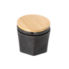 Three-piece cast iron spice grinder set with bamboo lid and silicone gasket, designed for kitchen use, included in Kitchen & Food, Kitchen Gadgets, and Best Sellers collections.