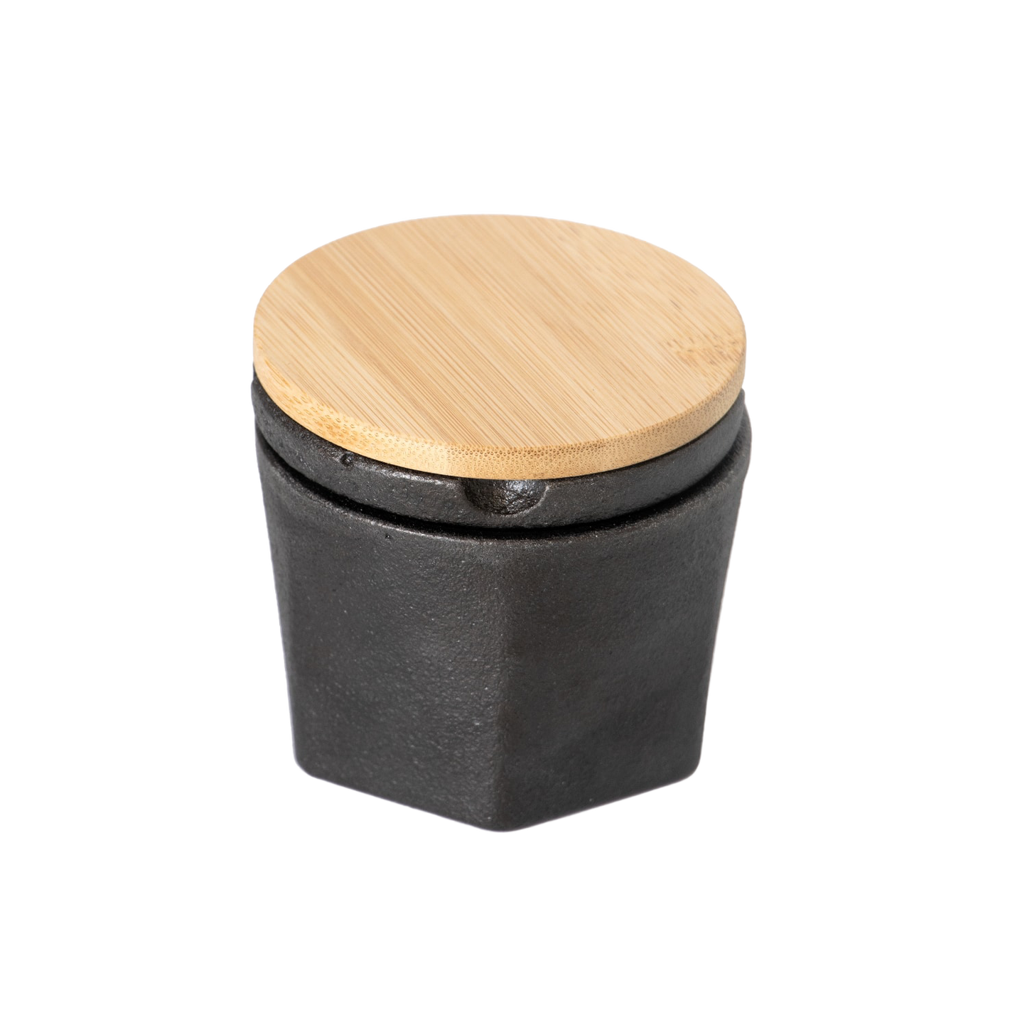 Three-piece cast iron spice grinder set with bamboo lid and silicone gasket, designed for kitchen use, included in Kitchen & Food, Kitchen Gadgets, and Best Sellers collections.