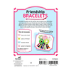 Back packaging of a colorful bracelet-making kit showing instructions, included materials, and images of friendship bracelet wheels with multicolored threads, part of Toys, Books & Games and Arts and Crafts collections.