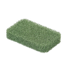 Green silicone cooktop scrubber with a porous texture, designed for durable, odor-resistant cleaning in household and kitchen settings, made in USA.
