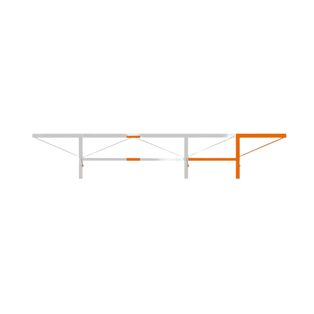 Steel extension kit segment with orange log lifter attachment, designed to increase cutting length on chain sawmills, featured in Farm, Garden & Tool and Wood Cutting and Hauling collections.