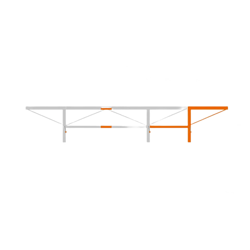 Steel extension kit segment with orange log lifter attachment, designed to increase cutting length on chain sawmills, featured in Farm, Garden & Tool and Wood Cutting and Hauling collections.