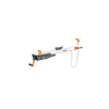 Remote crank feed attachment with metal frame and orange handles for comfortable chainsaw operation, ideal for farm, garden, wood cutting, and hauling tasks.
