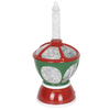 Unique handcrafted retro-style Christmas swirl bubble light in red and green with glitter-filled bubble, designed for Home & Decor, Holiday Decor, Best Sellers, and Promo Eligible collections.