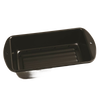 Black non-stick loaf pan with perforated bottom for draining fat during cooking, designed for healthier baking, featured in Kitchen & Food, Cookware, Baking Supplies, and Best Sellers collections.