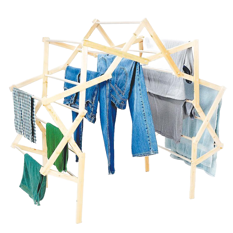 Handcrafted extra-large arch-shaped wooden drying rack made in USA by the Amish, offering ample space for laundry with efficient air circulation, ideal for Home & Decor and Laundry Supplies collections.