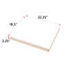 Rectangular handcrafted 10-frame telescoping metal cover with wooden base, measuring 22.25 by 18.5 inches and 2.25 inches deep, made in USA, Amish made, featured for beekeeping and farm use.